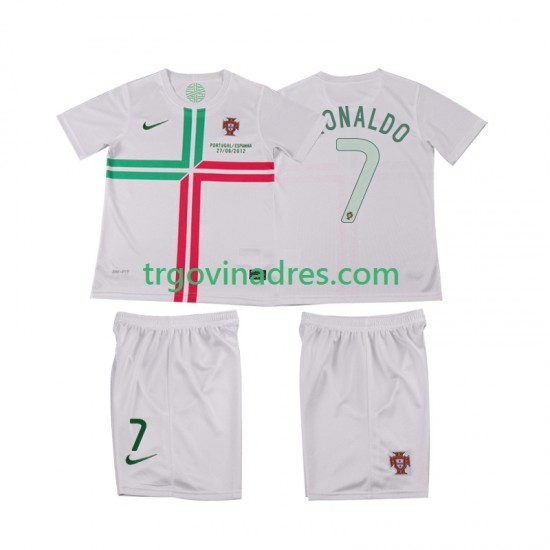 Dječji Gostujući Dres Portugal Cristiano Ronaldo 7 Retro 2012 s Kratkih Rukava