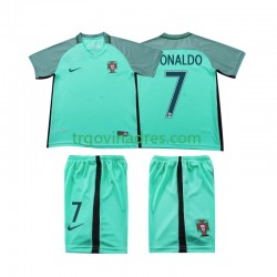 Dječji Gostujući Dres Portugal Cristiano Ronaldo 7 Retro 2016 s Kratkih Rukava Dječji Gostujući Dres Portugal Cristiano Ronaldo 7 Retro 2016 s Kratkih Rukava