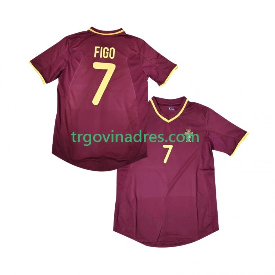 Muški Domaći Dres Portugal Figo 7 Retro 2000 s Kratkih Rukava Muški Domaći Dres Portugal Figo 7 Retro 2000 s Kratkih Rukava