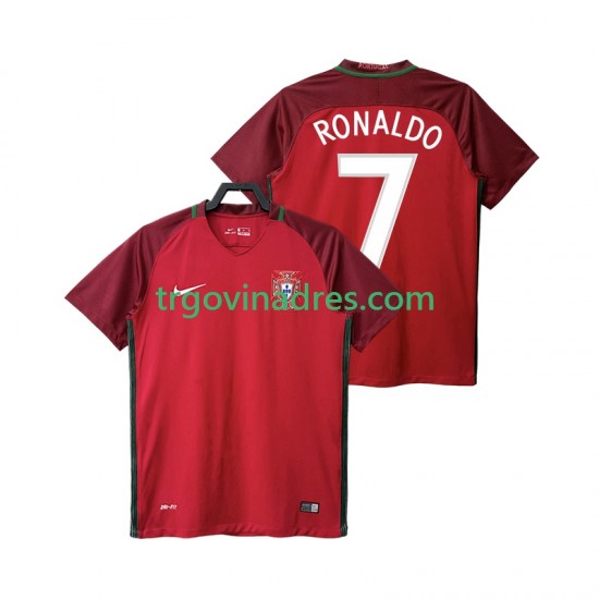 Muški Domaći Dres Portugal RONALDO 7 Retro 2016 s Kratkih Rukava Muški Domaći Dres Portugal RONALDO 7 Retro 2016 s Kratkih Rukava
