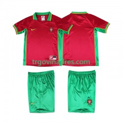 Dječji Domaći Dres Portugal Retro 1998 s Kratkih Rukava Dječji Domaći Dres Portugal Retro 1998 s Kratkih Rukava