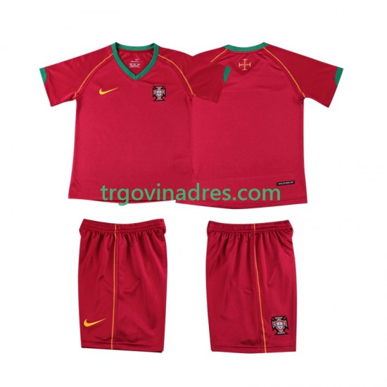 Dječji Domaći Dres Portugal Retro 2006 s Kratkih Rukava Dječji Domaći Dres Portugal Retro 2006 s Kratkih Rukava