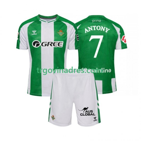 Dječji Domaći Dres Real Betis Antony 7 2025-2026 s Kratkih Rukava Dječji Domaći Dres Real Betis Antony 7 2025-2026 s Kratkih Rukava