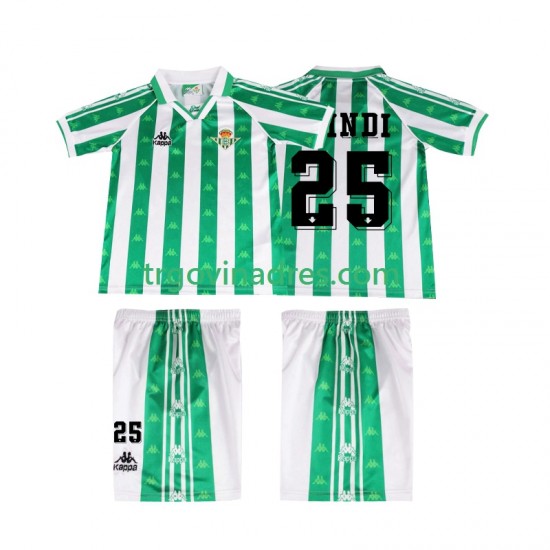 Dječji Domaći Dres Real Betis FINIDI 25 Retro 1996 1997 s Kratkih Rukava Dječji Domaći Dres Real Betis FINIDI 25 Retro 1996 1997 s Kratkih Rukava