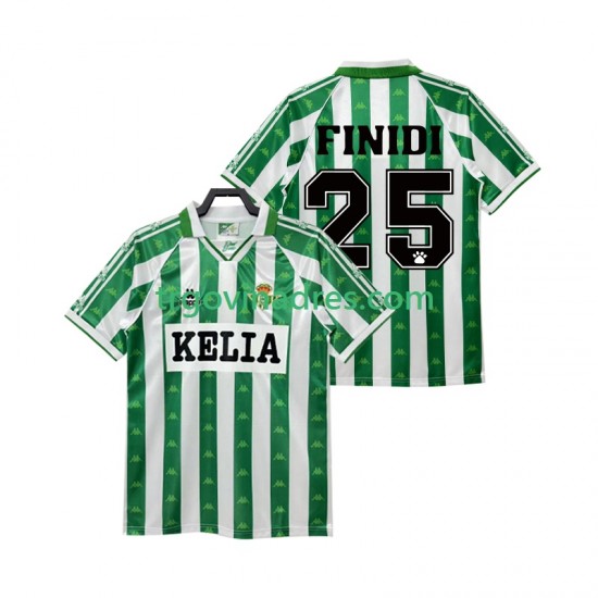 Muški Domaći Dres Real Betis FINIDI 25 Retro 1995 1996 s Kratkih Rukava Muški Domaći Dres Real Betis FINIDI 25 Retro 1995 1996 s Kratkih Rukava