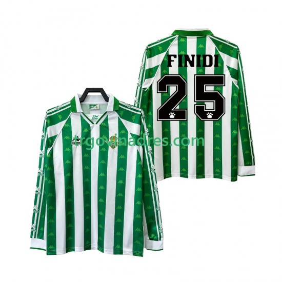 Muški Domaći Dres Real Betis FINIDI 25 Retro 1996 1997 s Dugim Rukavima Muški Domaći Dres Real Betis FINIDI 25 Retro 1996 1997 s Dugim Rukavima