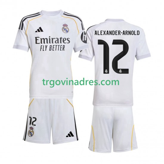 Dječji Domaći Dres Real Madrid Alexander-Arnold 12 2025-2026 s Kratkih Rukava Dječji Domaći Dres Real Madrid Alexander-Arnold 12 2025-2026 s Kratkih Rukava