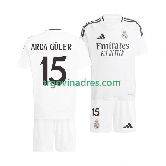 Dječji Domaći Dres Real Madrid Arda Guler 15 2024-2025 s Kratkih Rukava Dječji Domaći Dres Real Madrid Arda Guler 15 2024-2025 s Kratkih Rukava
