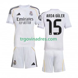 Dječji Domaći Dres Real Madrid Arda Guler 15 2025-2026 s Kratkih Rukava Dječji Domaći Dres Real Madrid Arda Guler 15 2025-2026 s Kratkih Rukava