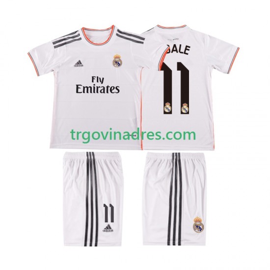 Dječji Domaći Dres Real Madrid BALE 11 Retro 2013 2014 s Kratkih Rukava