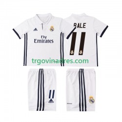Dječji Domaći Dres Real Madrid BALE 11 Retro 2016 2017 s Kratkih Rukava Dječji Domaći Dres Real Madrid BALE 11 Retro 2016 2017 s Kratkih Rukava