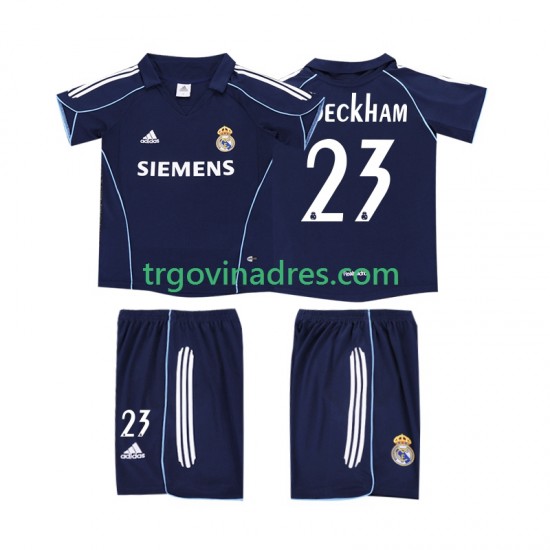 Dječji Gostujući Dres Real Madrid BECKHAM 23 Retro 2005 2006 s Kratkih Rukava Dječji Gostujući Dres Real Madrid BECKHAM 23 Retro 2005 2006 s Kratkih Rukava