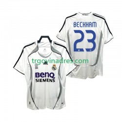 Muški Domaći Dres Real Madrid BECKHAM 23 Retro 2007 2006 s Kratkih Rukava Muški Domaći Dres Real Madrid BECKHAM 23 Retro 2007 2006 s Kratkih Rukava