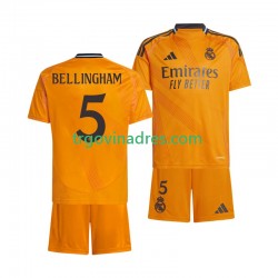 Dječji Gostujući Dres Real Madrid BELLINGHAM 5 2024-2025 s Kratkih Rukava Dječji Gostujući Dres Real Madrid BELLINGHAM 5 2024-2025 s Kratkih Rukava