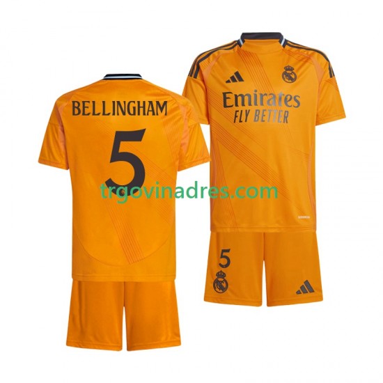 Dječji Gostujući Dres Real Madrid BELLINGHAM 5 2024-2025 s Kratkih Rukava Dječji Gostujući Dres Real Madrid BELLINGHAM 5 2024-2025 s Kratkih Rukava