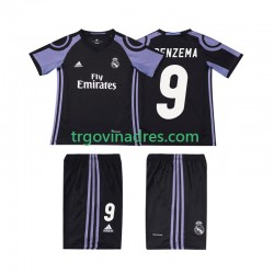 Dječji Treći Dres Real Madrid BENZEMA 9 Retro 2016 2017 s Kratkih Rukava