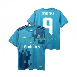 Muški Treći Dres Real Madrid BENZEMA 9 Retro 2017 2018 s Kratkih Rukava Muški Treći Dres Real Madrid BENZEMA 9 Retro 2017 2018 s Kratkih Rukava