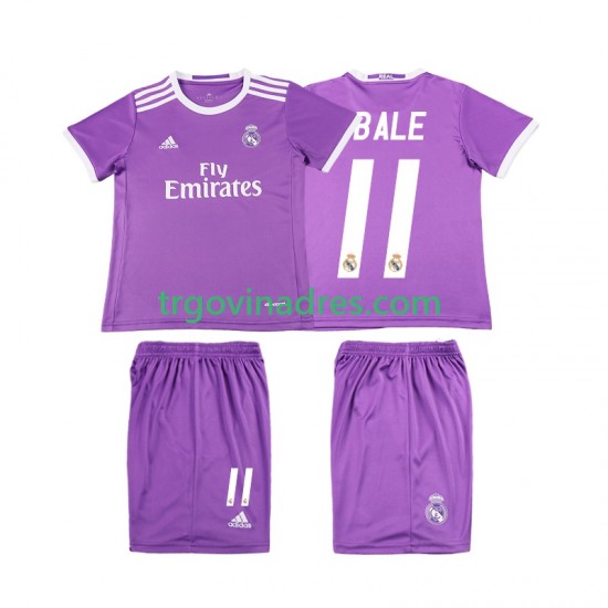Dječji Gostujući Dres Real Madrid Bale 11 Retro 2016 2017 s Kratkih Rukava Dječji Gostujući Dres Real Madrid Bale 11 Retro 2016 2017 s Kratkih Rukava