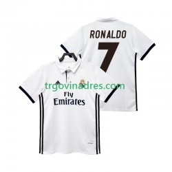 Muški Domaći Dres Real Madrid CRISTIANO RONALDO 7 Retro 2017 2018 s Kratkih Rukava Muški Domaći Dres Real Madrid CRISTIANO RONALDO 7 Retro 2017 2018 s Kratkih Rukava