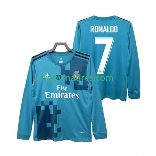 Muški Treći Dres Real Madrid CRISTIANO RONALDO 7 Retro 2017 2018 s Dugim Rukavima Muški Treći Dres Real Madrid CRISTIANO RONALDO 7 Retro 2017 2018 s Dugim Rukavima