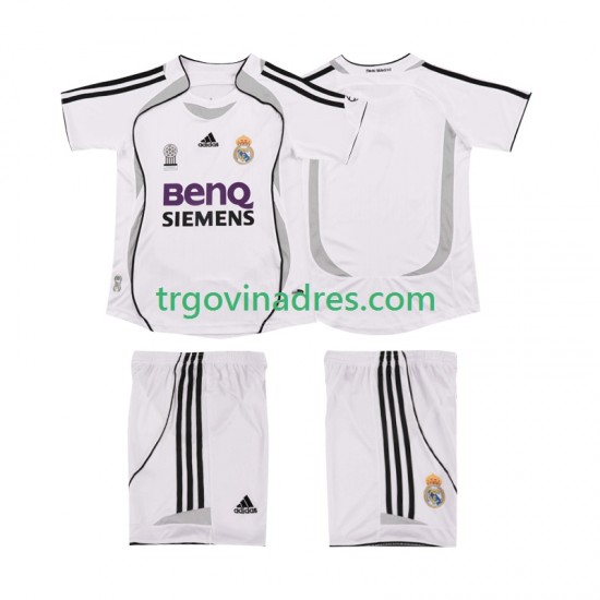 Dječji Domaći Dres Real Madrid Retro 2007 2006 s Kratkih Rukava Dječji Domaći Dres Real Madrid Retro 2007 2006 s Kratkih Rukava