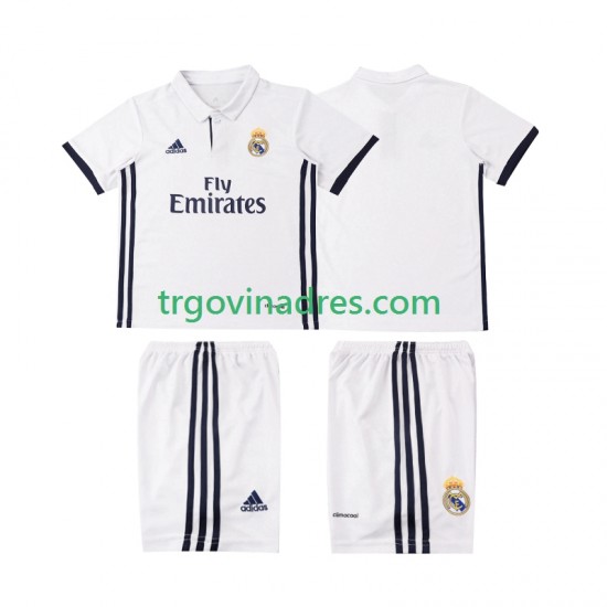 Dječji Domaći Dres Real Madrid Retro 2016 2017 s Kratkih Rukava Dječji Domaći Dres Real Madrid Retro 2016 2017 s Kratkih Rukava