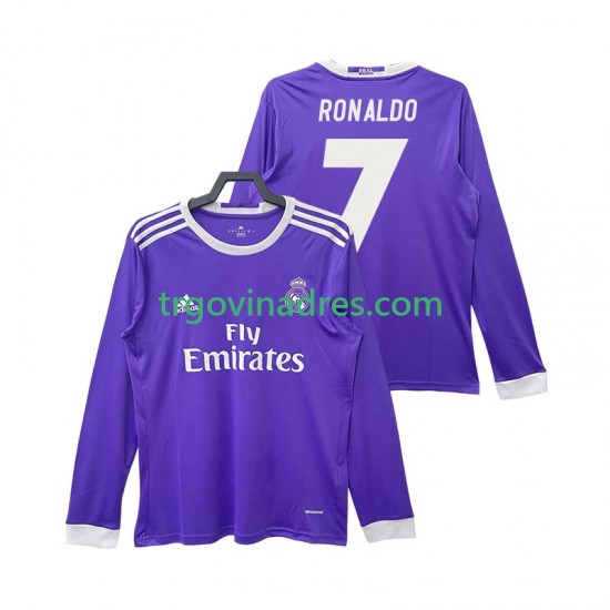 Muški Gostujući Dres Real Madrid Cristiano Ronaldo 7 Retro 2016 2017 s Dugim Rukavima Muški Gostujući Dres Real Madrid Cristiano Ronaldo 7 Retro 2016 2017 s Dugim Rukavima