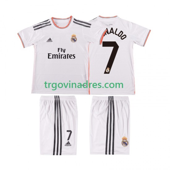 Dječji Domaći Dres Real Madrid Cristiano Ronaldo 7 Retro 2013 2014 s Kratkih Rukava