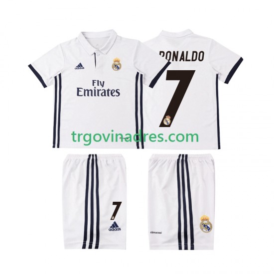 Dječji Domaći Dres Real Madrid Cristiano Ronaldo 7 Retro 2016 2017 s Kratkih Rukava Dječji Domaći Dres Real Madrid Cristiano Ronaldo 7 Retro 2016 2017 s Kratkih Rukava