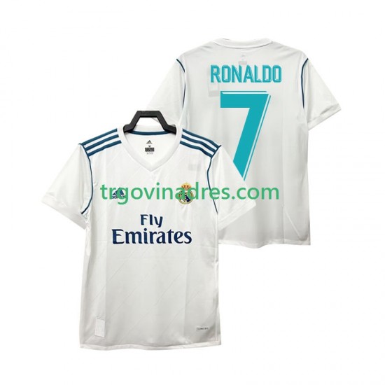 Muški Domaći Dres Real Madrid Cristiano Ronaldo 7 Retro 2017 s Kratkih Rukava Muški Domaći Dres Real Madrid Cristiano Ronaldo 7 Retro 2017 s Kratkih Rukava