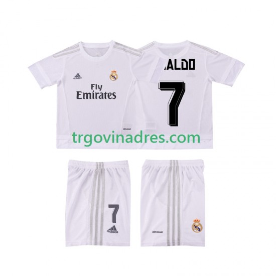Dječji Domaći Dres Real Madrid Cristiano Ronaldo 7 Retro 2015 2016 s Kratkih Rukava