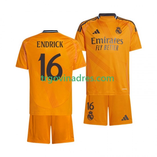 Dječji Gostujući Dres Real Madrid ENDRICK 16 2024-2025 s Kratkih Rukava Dječji Gostujući Dres Real Madrid ENDRICK 16 2024-2025 s Kratkih Rukava