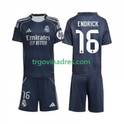 Dječji Gostujući Dres Real Madrid Endrick 16 2025-2026 s Kratkih Rukava Dječji Gostujući Dres Real Madrid Endrick 16 2025-2026 s Kratkih Rukava