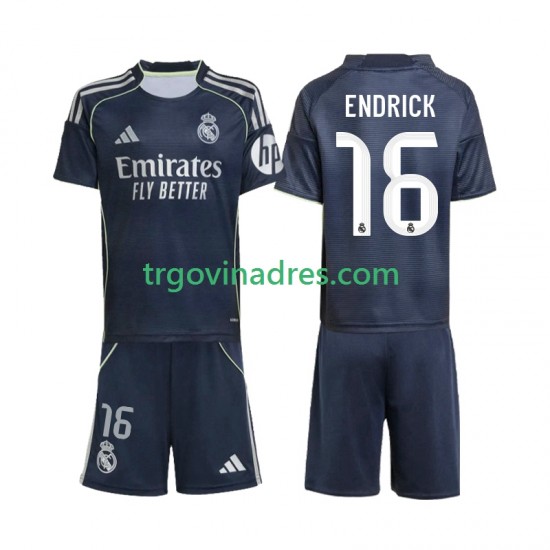 Dječji Gostujući Dres Real Madrid Endrick 16 2025-2026 s Kratkih Rukava Dječji Gostujući Dres Real Madrid Endrick 16 2025-2026 s Kratkih Rukava