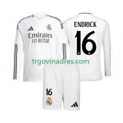 Dječji Domaći Dres Real Madrid Endrick 16 2024-2025 s Dugim Rukavima Dječji Domaći Dres Real Madrid Endrick 16 2024-2025 s Dugim Rukavima