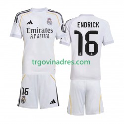 Dječji Domaći Dres Real Madrid Endrick 16 2025-2026 s Kratkih Rukava Dječji Domaći Dres Real Madrid Endrick 16 2025-2026 s Kratkih Rukava