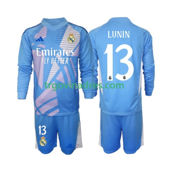 Dječji Domaći Golmanski Dres Real Madrid Andriy Lunin 13 2024-2025 s Dugim Rukavima Dječji Domaći Golmanski Dres Real Madrid Andriy Lunin 13 2024-2025 s Dugim Rukavima