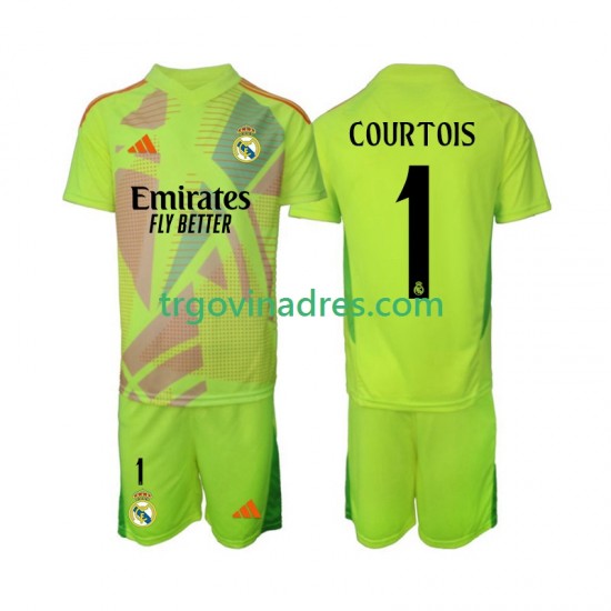 Dječji Četvrti Golmanski Dres Real Madrid COURTOIS 1 2024-2025 s Kratkih Rukava