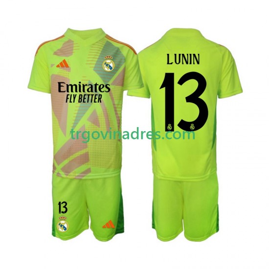 Dječji Četvrti Golmanski Dres Real Madrid Lunin 13 2024-2025 s Kratkih Rukava Dječji Četvrti Golmanski Dres Real Madrid Lunin 13 2024-2025 s Kratkih Rukava