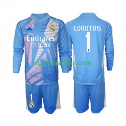 Dječji Domaći Golmanski Dres Real Madrid Thibaut Courtois 1 2024-2025 s Dugim Rukavima