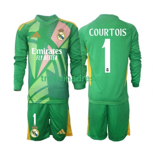 Dječji Treći Golmanski Dres Real Madrid Thibaut Courtois 1 2024-2025 s Dugim Rukavima Dječji Treći Golmanski Dres Real Madrid Thibaut Courtois 1 2024-2025 s Dugim Rukavima