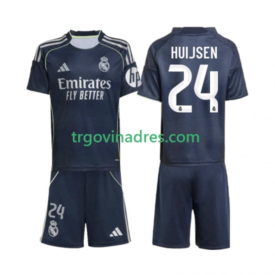 Dječji Gostujući Dres Real Madrid Huijsen 24 2025-2026 s Kratkih Rukava Dječji Gostujući Dres Real Madrid Huijsen 24 2025-2026 s Kratkih Rukava
