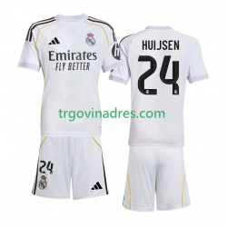 Dječji Domaći Dres Real Madrid Huijsen 24 2025-2026 s Kratkih Rukava Dječji Domaći Dres Real Madrid Huijsen 24 2025-2026 s Kratkih Rukava
