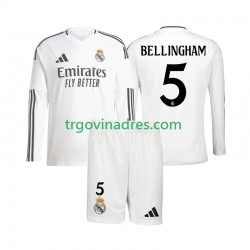 Dječji Domaći Dres Real Madrid Jude Bellingham 5 2024-2025 s Dugim Rukavima Dječji Domaći Dres Real Madrid Jude Bellingham 5 2024-2025 s Dugim Rukavima