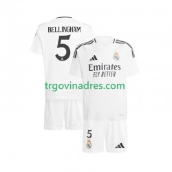 Dječji Domaći Dres Real Madrid Jude Bellingham 5 2024-2025 s Kratkih Rukava Dječji Domaći Dres Real Madrid Jude Bellingham 5 2024-2025 s Kratkih Rukava