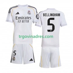 Dječji Domaći Dres Real Madrid Jude Bellingham 5 2025-2026 s Kratkih Rukava Dječji Domaći Dres Real Madrid Jude Bellingham 5 2025-2026 s Kratkih Rukava