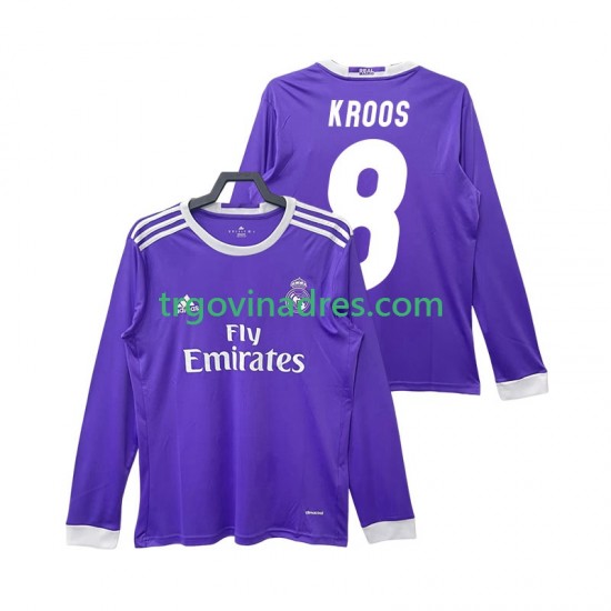 Muški Gostujući Dres Real Madrid KROOS 8 Retro 2016 2017 s Dugim Rukavima Muški Gostujući Dres Real Madrid KROOS 8 Retro 2016 2017 s Dugim Rukavima