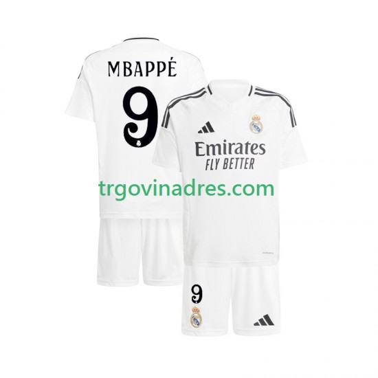 Dječji Domaći Dres Real Madrid Kylian Mbappe 9 2024-2025 s Kratkih Rukava Dječji Domaći Dres Real Madrid Kylian Mbappe 9 2024-2025 s Kratkih Rukava