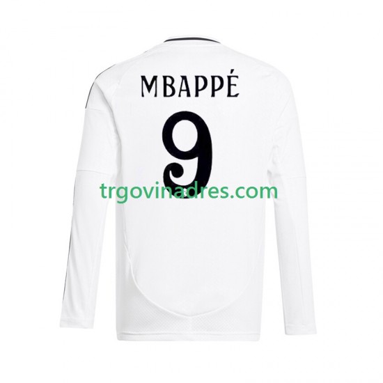 Muški Domaći Dres Real Madrid Kylian Mbappe 9 2024-2025 s Dugim Rukavima Muški Domaći Dres Real Madrid Kylian Mbappe 9 2024-2025 s Dugim Rukavima