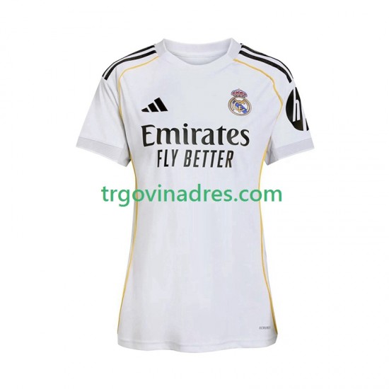 Ženska Domaći Dres Real Madrid 2025-2026 s Kratkih Rukava Ženska Domaći Dres Real Madrid 2025-2026 s Kratkih Rukava